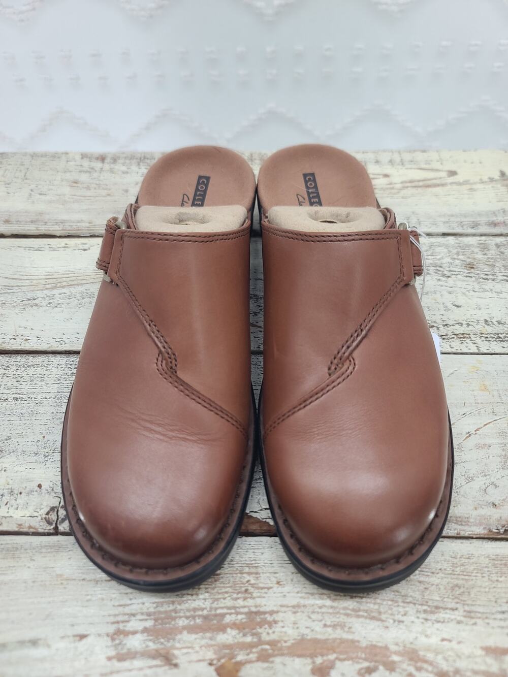 Clark's Patty Nell Mule clog size 9 Shoes Brown adjustable side strap New